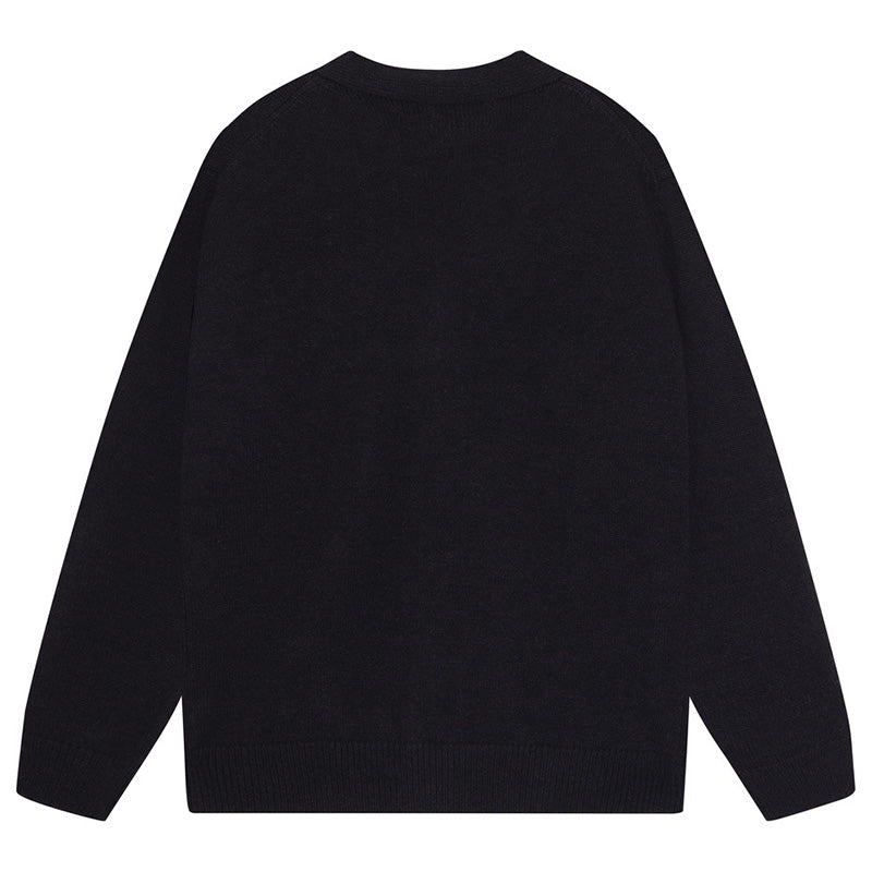 REVN Amiri Fashion V-Neck Bones Cardigan